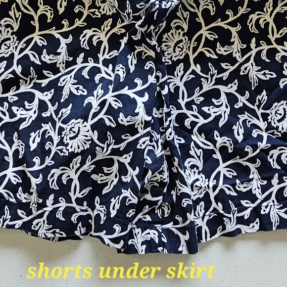 Karen Scott Mini Pencil Skort Blue And White - Picture 4 of 6